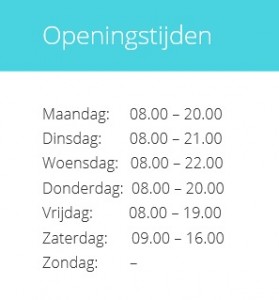 openingstijden ook avond